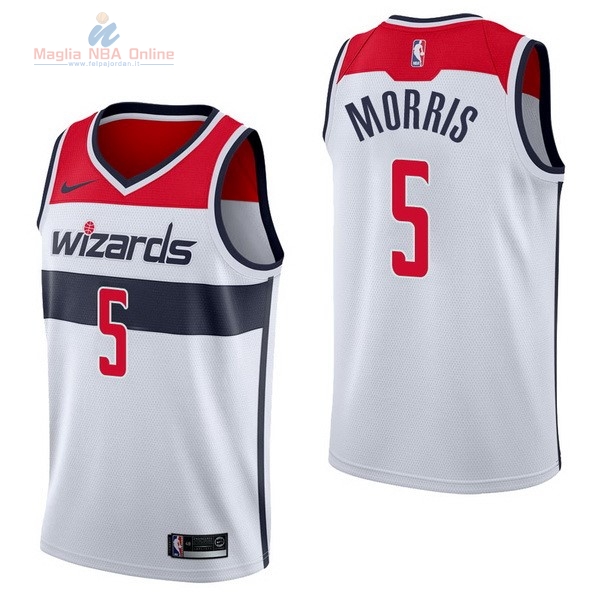 Acquista Maglia NBA Nike Washington Wizards #5 Markieff Morris Bianco Association