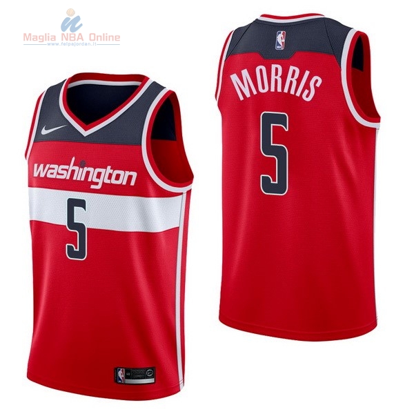 Acquista Maglia NBA Nike Washington Wizards #5 Markieff Morris Rosso Icon