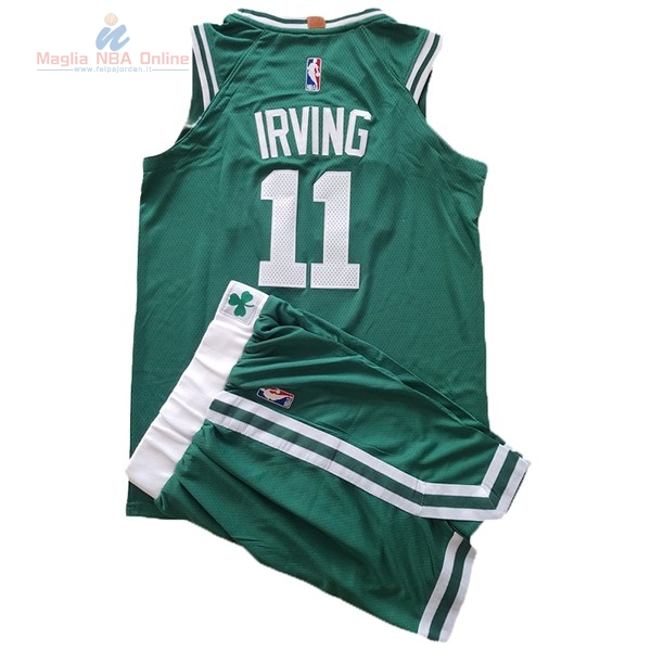 Acquista Maglia NBA Set Completo Bambino Boston Celtics #11 Kyrie Irving Verde