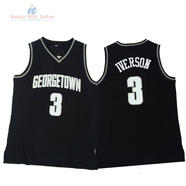 Acquista Maglia NCAA Fresno State #3 Allen Iverson Nero