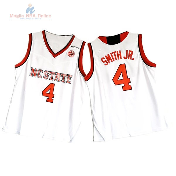 Acquista Maglia NCAA North Carolina #4 JR.Smith Bianco