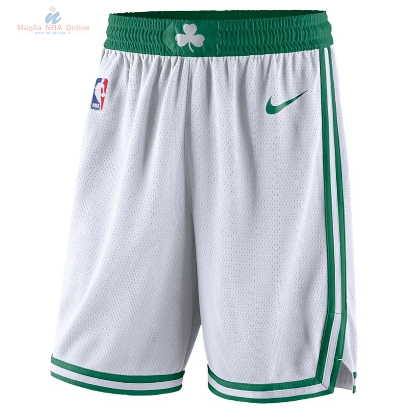 Acquista Pantaloni Basket Boston Celtics Nike Bianco