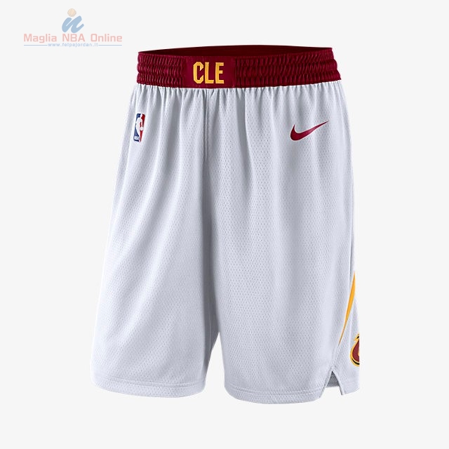 Acquista Pantaloni Basket Cleveland Cavaliers Nike Bianco