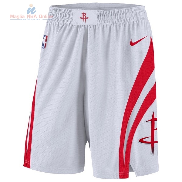 Acquista Pantaloni Basket Houston Rockets Nike Bianco