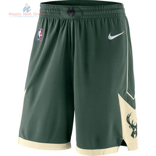 Acquista Pantaloni Basket Milwaukee Bucks Nike Verde