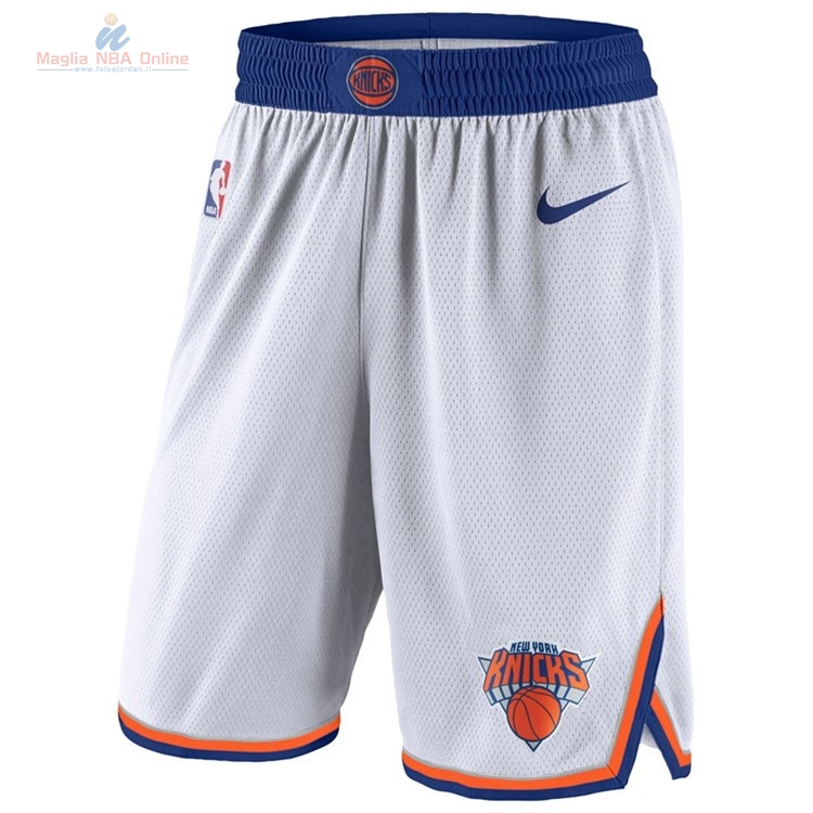 Acquista Pantaloni Basket New York Knicks Nike Bianco