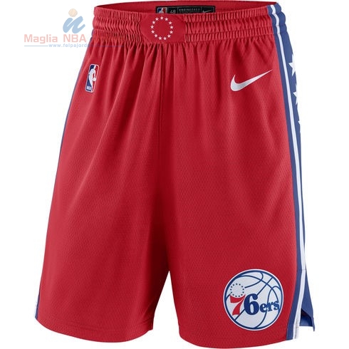 Acquista Pantaloni Basket Philadelphia Sixers Nike Rosso
