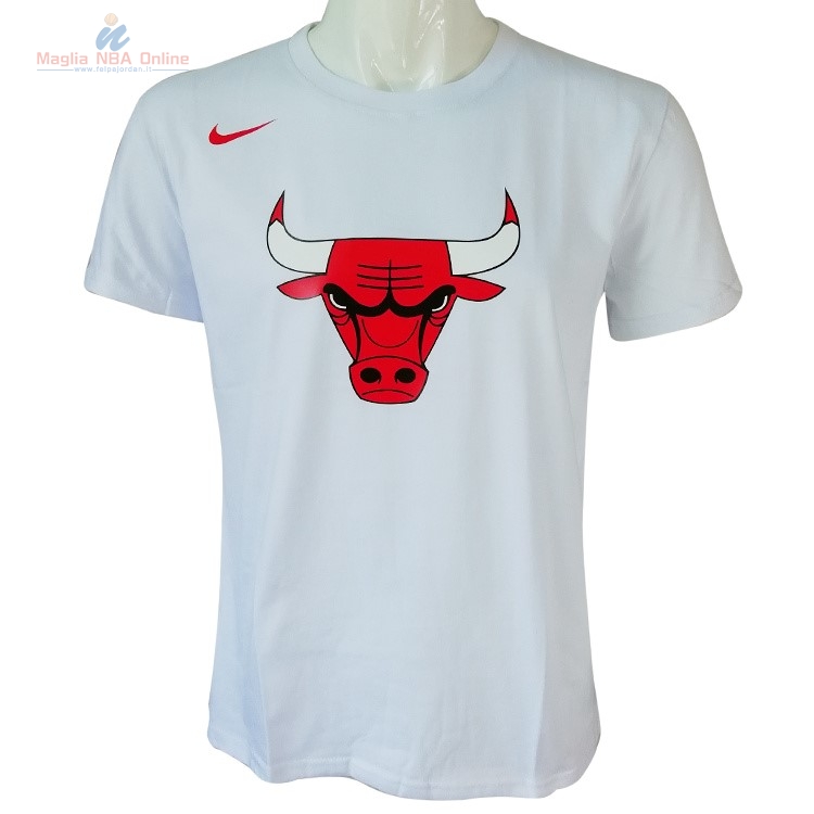 Acquista T-Shirt Chicago Bulls Nike Bianco