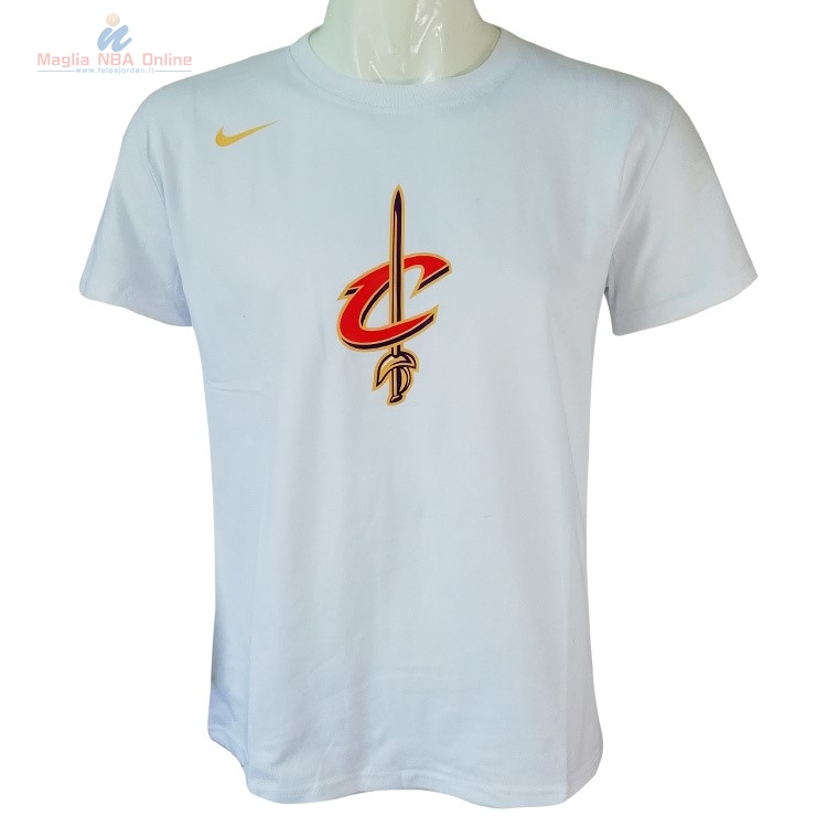 Acquista T-Shirt Cleveland Cavaliers Nike Bianco