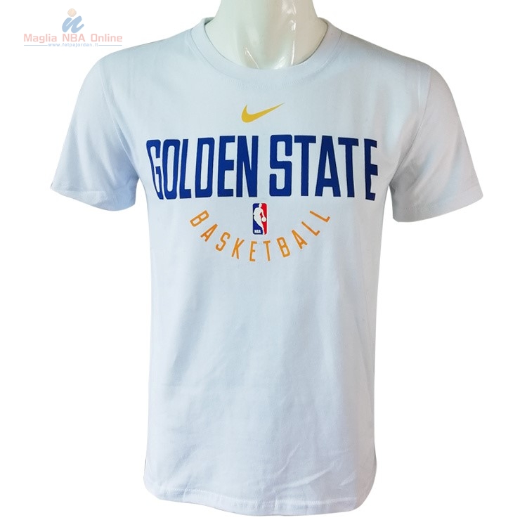 Acquista T-Shirt Golden State Warriors Nike Bianco