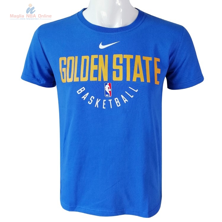 Acquista T-Shirt Golden State Warriors Nike Blu