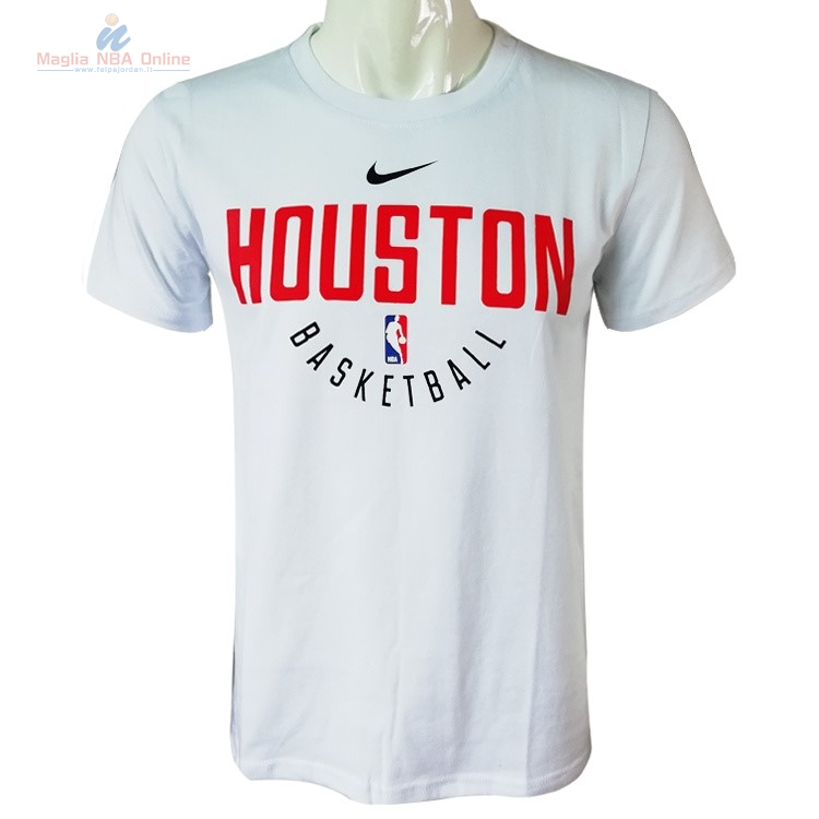 Acquista T-Shirt Houston Rockets Nike Bianco Rosso