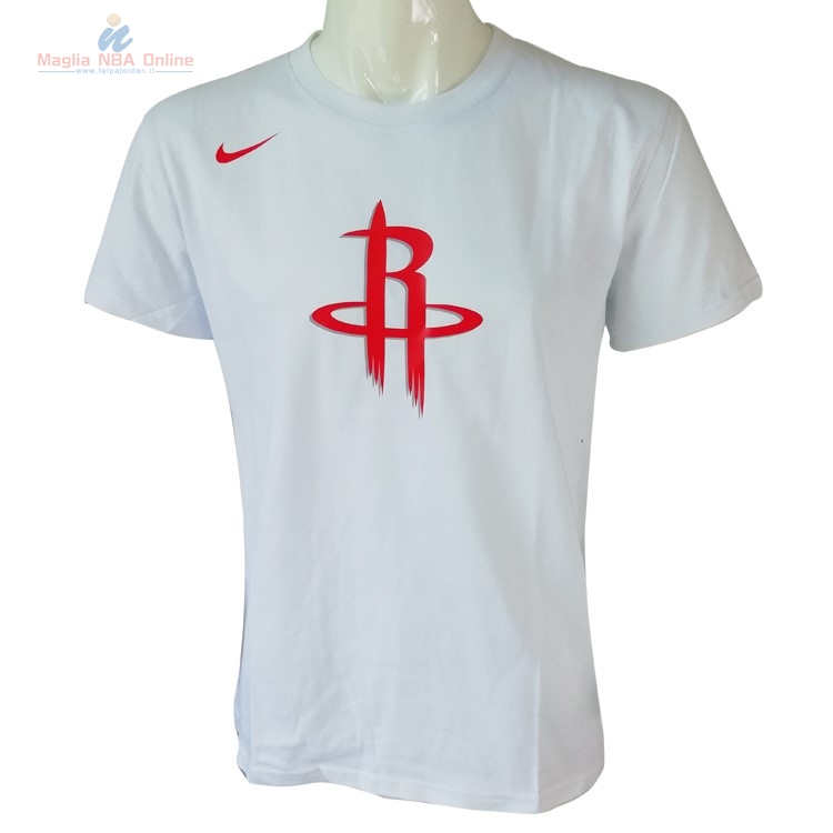 Acquista T-Shirt Houston Rockets Nike Bianco