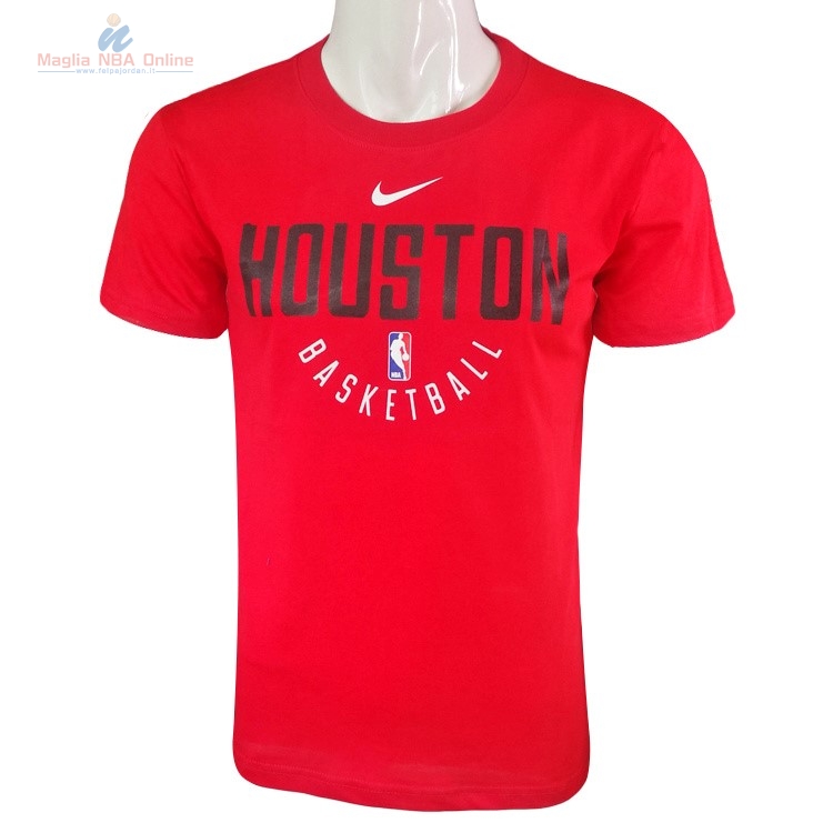 Acquista T-Shirt Houston Rockets Nike Rosso Nero