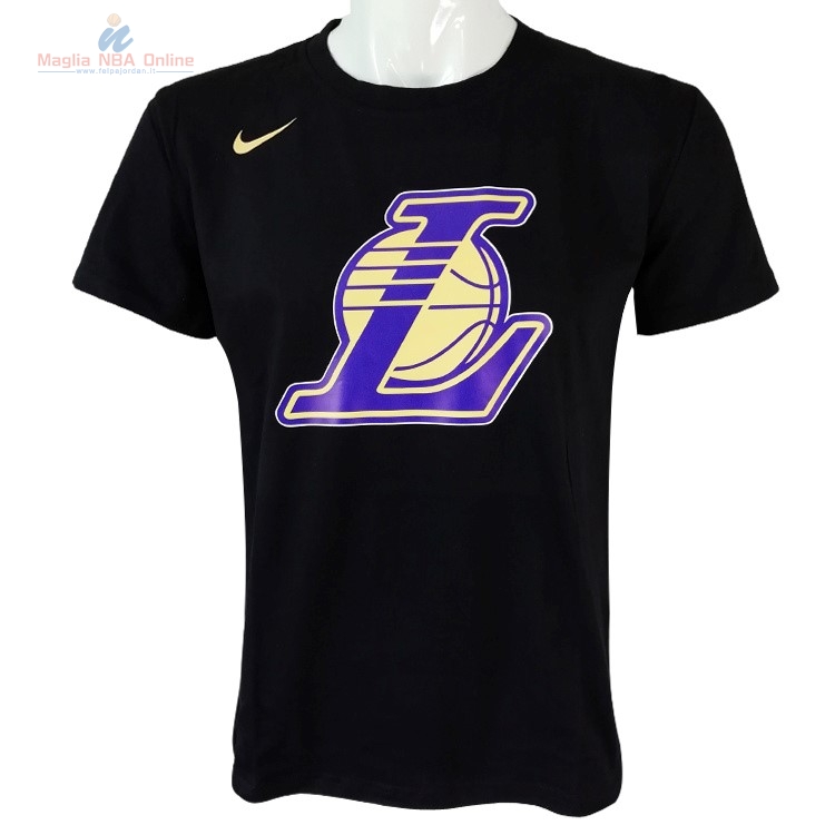 Acquista T-Shirt Los Angeles Lakers Nike Nero