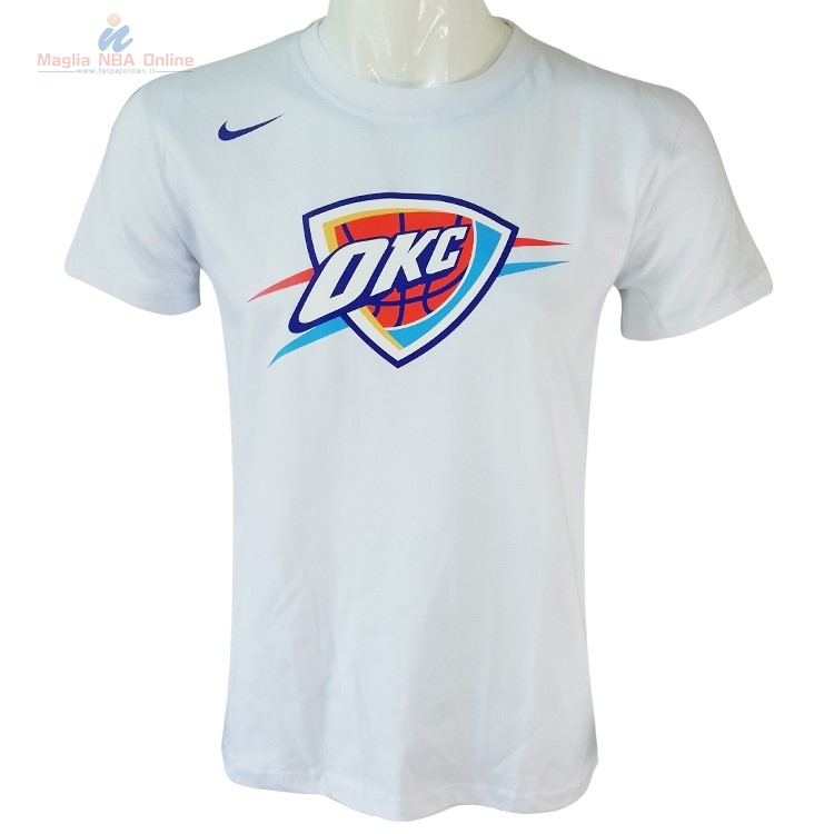 Acquista T-Shirt Oklahoma City Thunder Nike Bianco