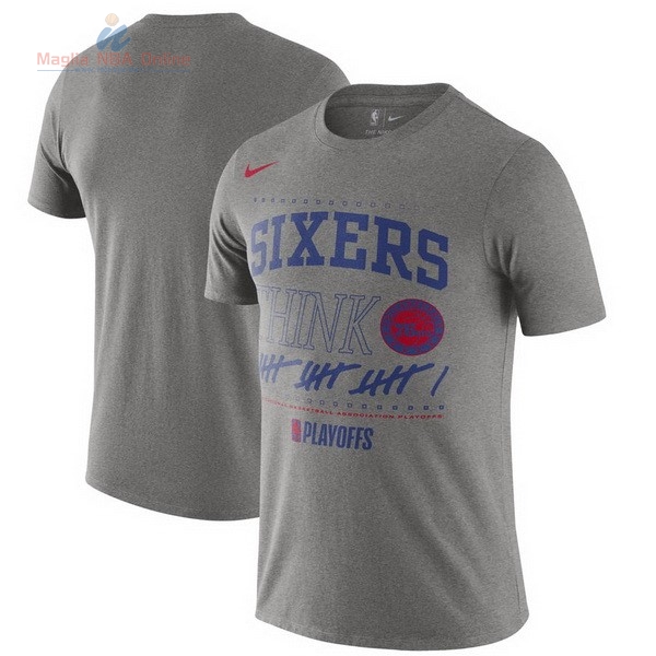Acquista T-Shirt Philadelphia Sixers Nike Grigio
