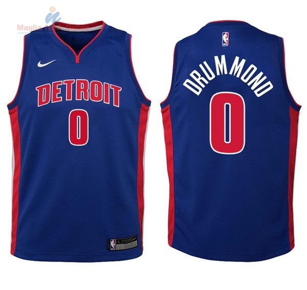 Acquista Maglia NBA Bambino Detroit Pistons #0 Andre Drummond Blu Icon