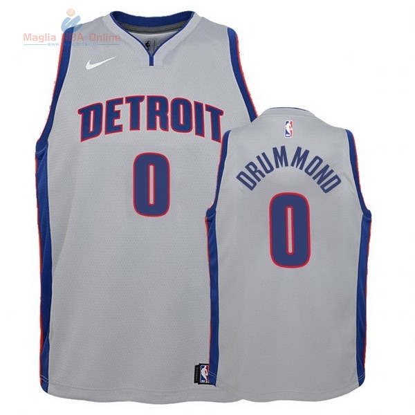 Acquista Maglia NBA Bambino Detroit Pistons #0 Andre Drummond Grigio Statement