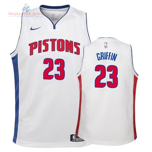 Acquista Maglia NBA Bambino Detroit Pistons #23 Blake Griffin Bianco Association