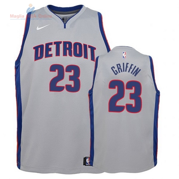 Acquista Maglia NBA Bambino Detroit Pistons #23 Blake Griffin Grigio Statement