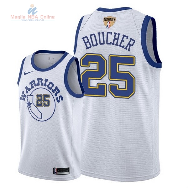 Acquista Maglia NBA Golden State Warriors 2018 Campionato Finali #25 Chris Boucher Retro Bianco