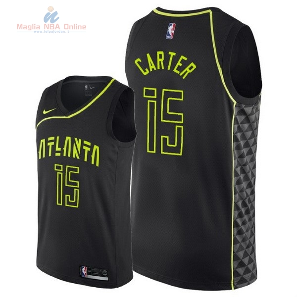 Acquista Maglia NBA Nike Atlanta Hawks #15 Vince Carter Nike Nero Città 2018