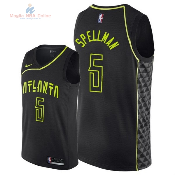 Acquista Maglia NBA Nike Atlanta Hawks #6 Omari Spellman Nike Nero Città 2018