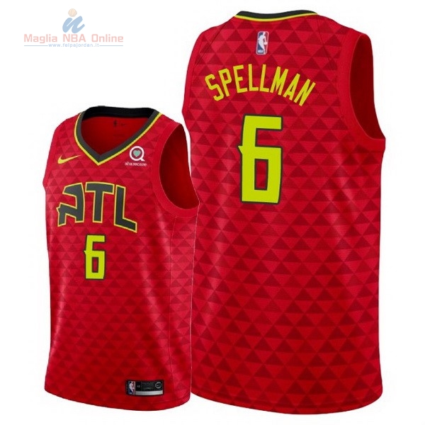 Acquista Maglia NBA Nike Atlanta Hawks #6 Omari Spellman Rosso Statement 2018