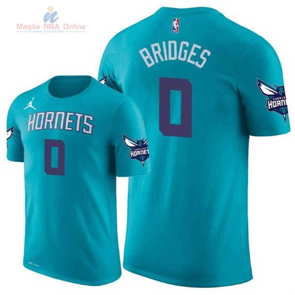 Acquista Maglia NBA Nike Charlotte Hornets Manica Corta #0 Miles Bridges Verde 2018