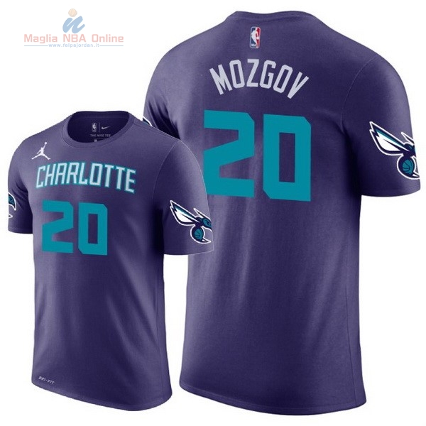 Acquista Maglia NBA Nike Charlotte Hornets Manica Corta #20 Timofey Mozgov Porpora 2018