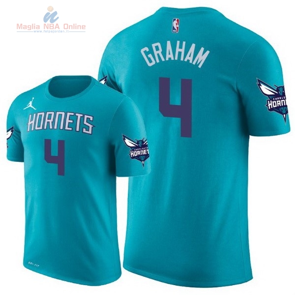 Acquista Maglia NBA Nike Charlotte Hornets Manica Corta #4 Devonte Graham Verde 2018