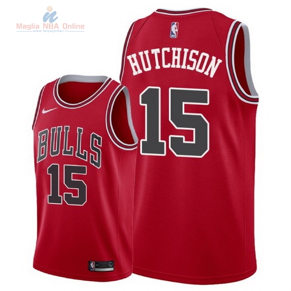 Acquista Maglia NBA Nike Chicago Bulls #15 Chandler Hutchison Rosso Icon 2018