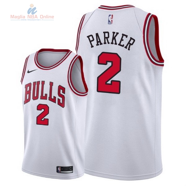 Acquista Maglia NBA Nike Chicago Bulls #2 Jabari Parker Bianco Association 2018
