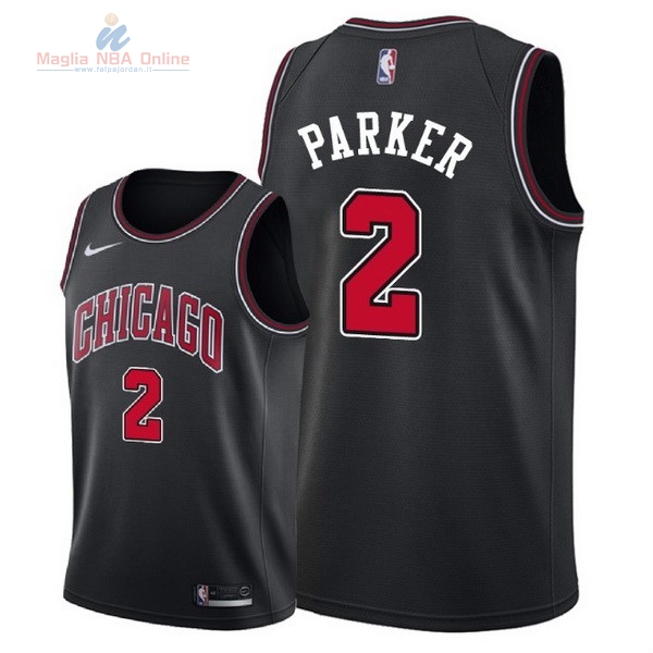 Acquista Maglia NBA Nike Chicago Bulls #2 Jabari Parker Nero Statement 2018