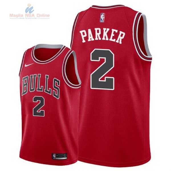 Acquista Maglia NBA Nike Chicago Bulls #2 Jabari Parker Rosso Icon 2018