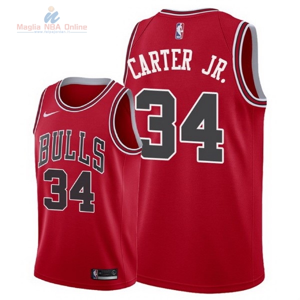 Acquista Maglia NBA Nike Chicago Bulls #34 Wendell Carter Jr Rosso Icon 2018