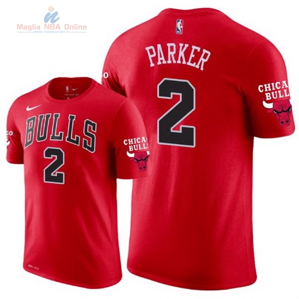 Acquista Maglia NBA Nike Chicago Bulls Manica Corta #2 Jabari Parker Rosso 2018