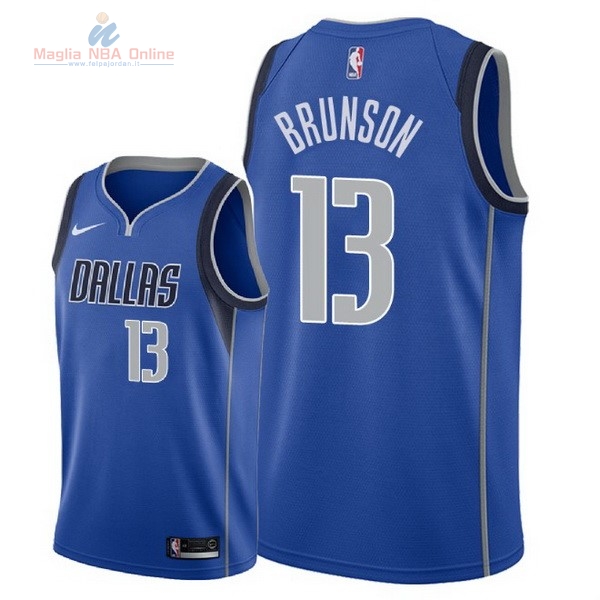 Acquista Maglia NBA Nike Dallas Mavericks #13 Jalen Marroneson Blu Icon 2018