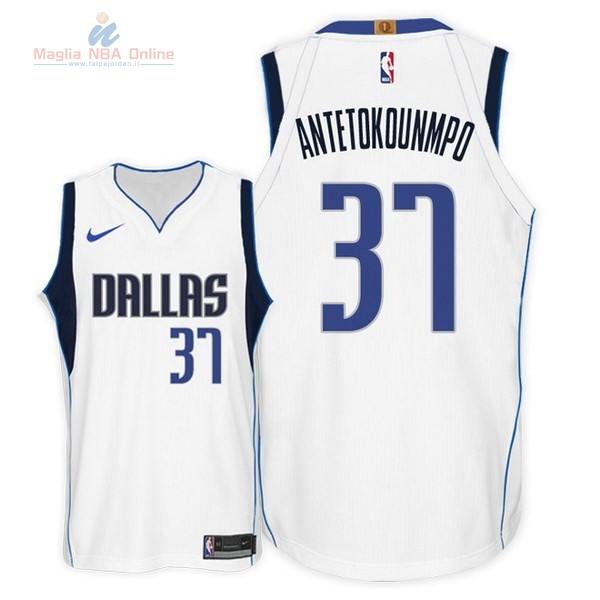 Acquista Maglia NBA Nike Dallas Mavericks #37 Kostas Antetokounmpo Bianco Association 2018