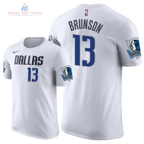 Acquista Maglia NBA Nike Dallas Mavericks Manica Corta #13 Jalen Marroneson Bianco 2018