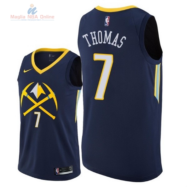 Acquista Maglia NBA Nike Denver Nuggets #7 Isaiah Thomas Nike Marino Città 2018