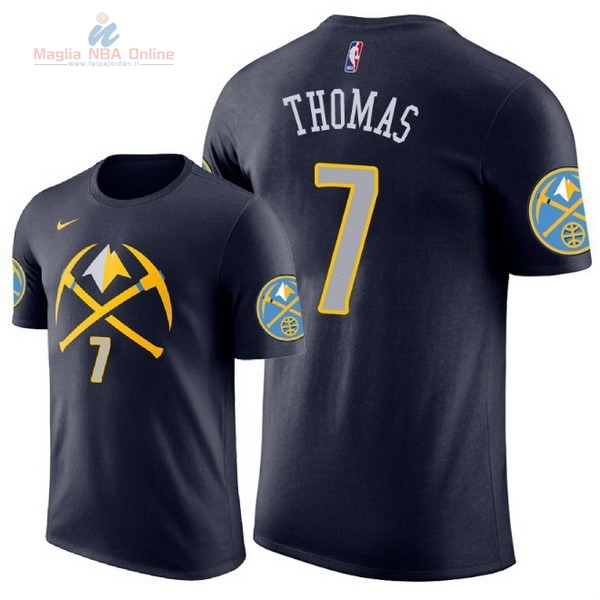 Acquista Maglia NBA Nike Denver Nuggets Manica Corta #7 Isaiah Thomas Marino 2018