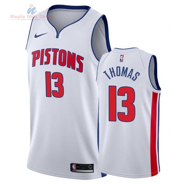 Acquista Maglia NBA Nike Detroit Pistons #13 Khyri Thomas Bianco Association 2017-18