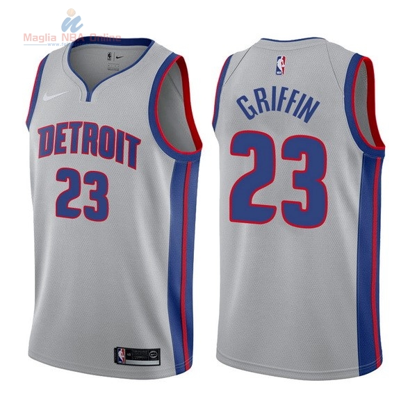 Acquista Maglia NBA Nike Detroit Pistons #23 Blake Griffin Grigio Statement 2017-18