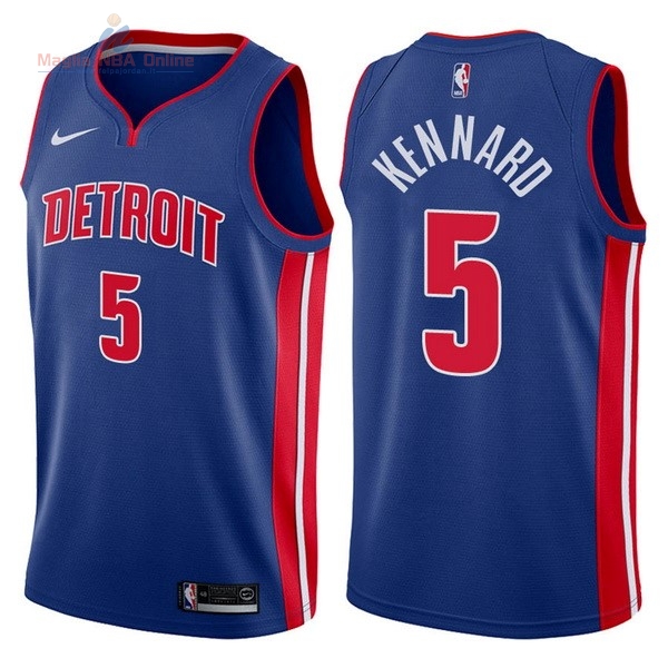 Acquista Maglia NBA Nike Detroit Pistons #5 Luke Kennard Blu Icon 2017-18