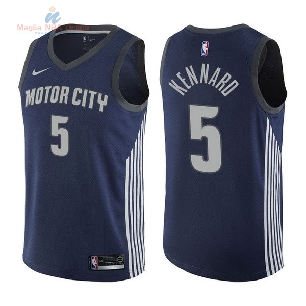 Acquista Maglia NBA Nike Detroit Pistons #5 Luke Kennard Nike Marino Città 2017-18