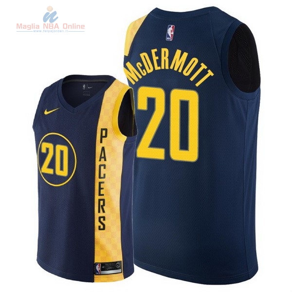 Acquista Maglia NBA Nike Indiana Pacers #20 Doug McDermott Nike Marino Città 2018
