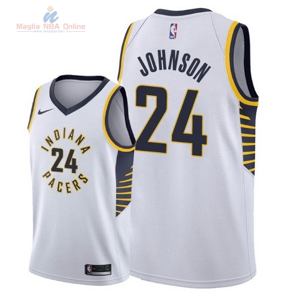 Acquista Maglia NBA Nike Indiana Pacers #24 Alize Johnson Bianco Association 2018