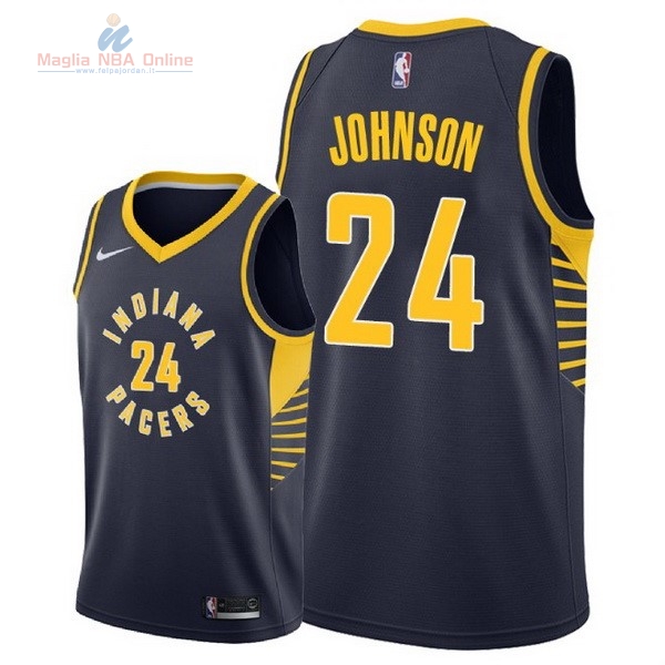 Acquista Maglia NBA Nike Indiana Pacers #24 Alize Johnson Nike Marino Città 2018